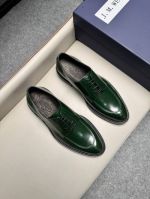 J.M.WESTON Green calfskin Leather Shoes-J.M.WESTON Man Business Leather Shoes